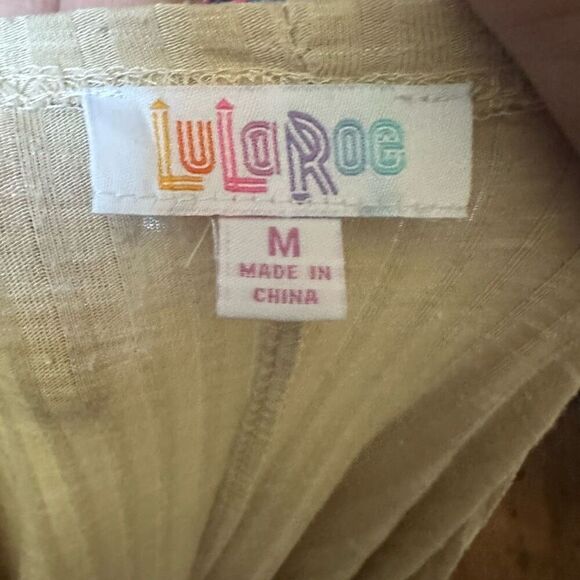 Lularoe Sarah beigecore ribbed M sweater duster with pockets - Picture 3 of 3